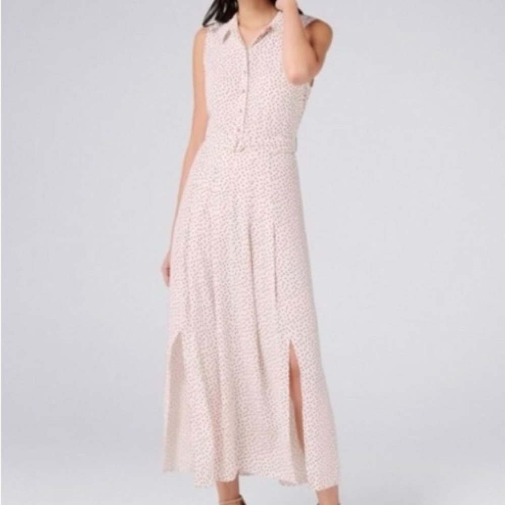 Ever New Pink Sleeveless Polo Collar Maxi Dress